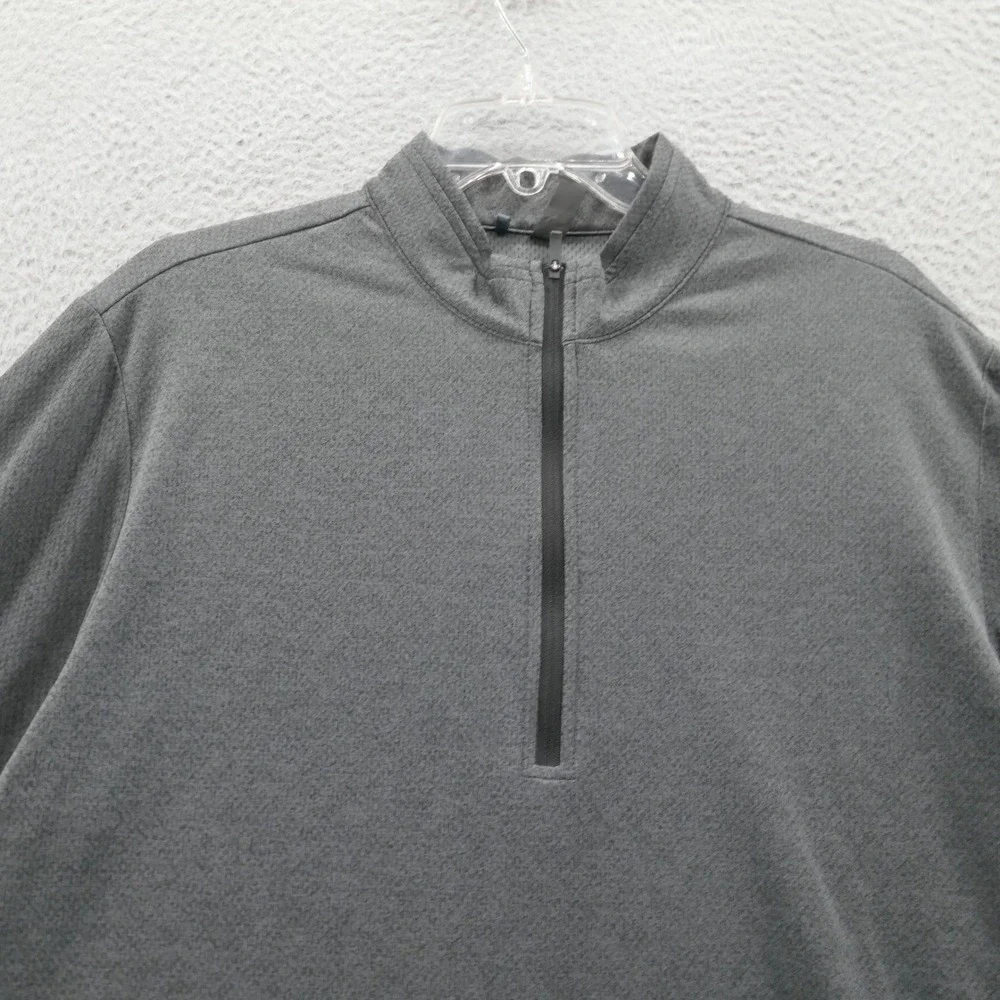 Adidas Lightweight 1/4‎ Zip Jacket Large Gray Heather Mens Mock Neck Golf